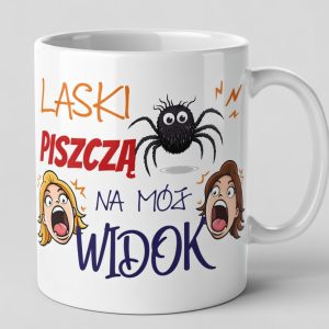 kubek z pająkiem, laski piszczą na mój widok