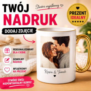kubek ze złotym uchem