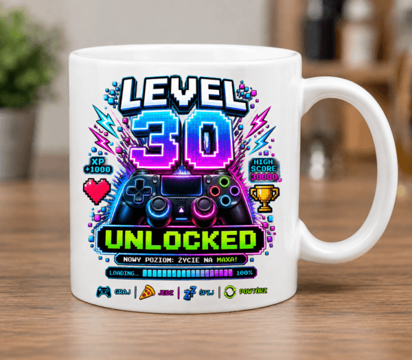 Kubek na 30 Urodziny LEVEL 30