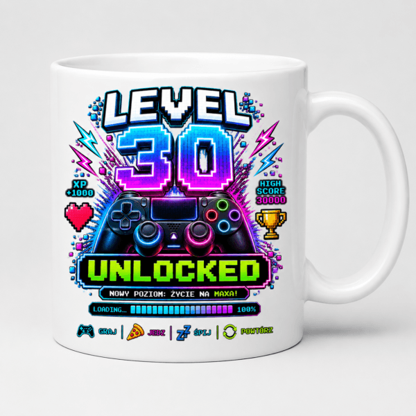 Kubek na 30 Urodziny LEVEL 30
