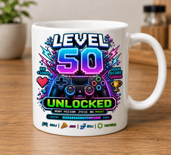 kubek na 50 urodziny gaming
