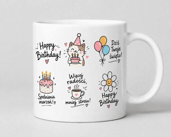 Kubek Urodzinowy Happy Birthday