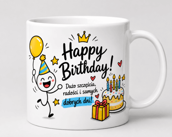 Kubek Urodzinowy Happy Birthday