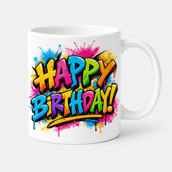 Kubek urodzinowy Happy Birthday kolorowy