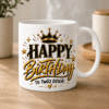 kubek urodzinowy czarno złoty napis happy birthday to Twój dzień