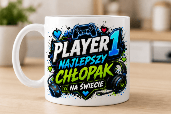 kubek player 1 najlepszy chłopak na świecie
