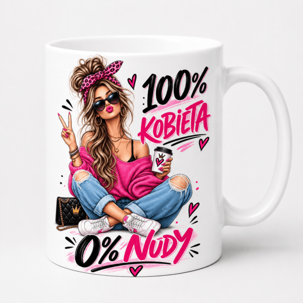 Kubek 100% Kobieta 0% Nudy