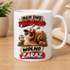 kubek z grafiką ślimaka z napisem mam dwie prędkości wolno i zaraz