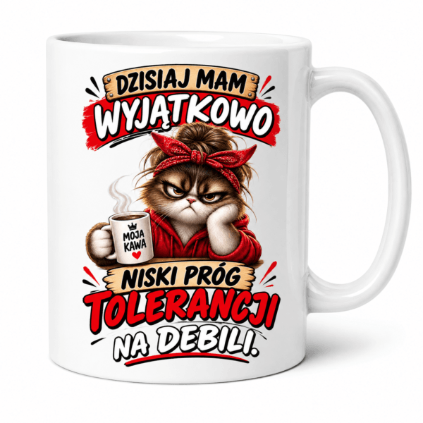 Kubek Dzisiaj Mam Wyjątkowo Niski Próg Tolerancji Na Debili