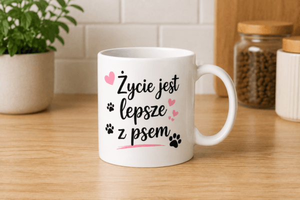 Kubek Życie jest lepsze z psem