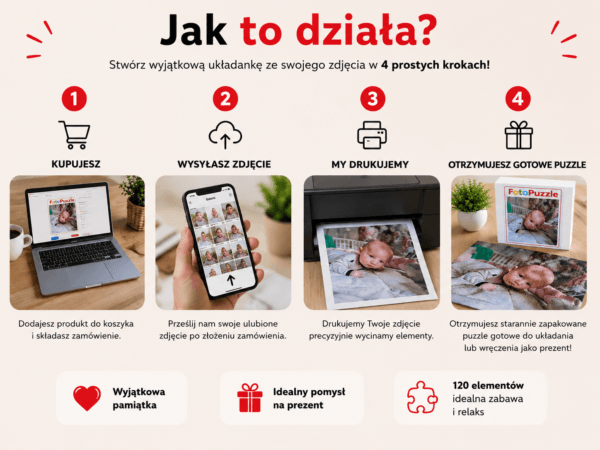 Fotopuzzle 120 elementów z własnym zdjęciem Twój Projekt + Pudełko