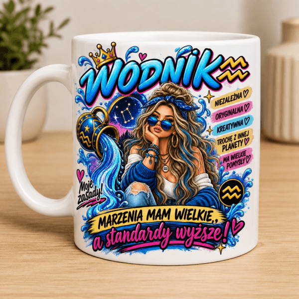 Kubek Wodnik Znak Zodiaku