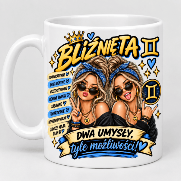 Kubek Bliźnięta Znak Zodiaku