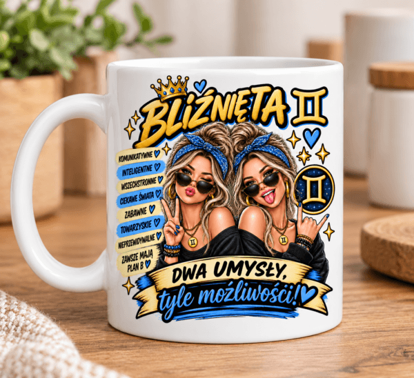 Kubek Bliźnięta Znak Zodiaku