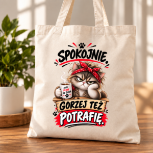 Torba bawełniana z dnem Spokojnie gorzej też potrafię