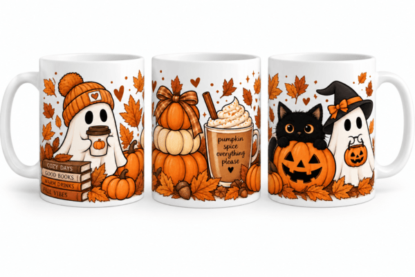 Kubek jesienny Jesieniara Dynie Duszki Halloween Pumpkin Spice