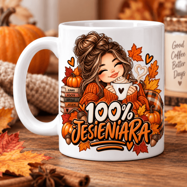 kubek z nadrukiem 100% jesieniara