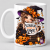 Kubek Halloween Czaruję dopiero po kawie wiedźma