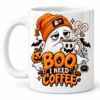 Kubek Halloween Boo I Need Coffee duszek