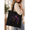 Torba Bawełniana Czarna Halloween Czarny Kot Czarownica