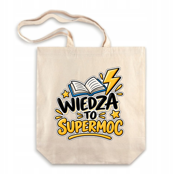 Torba Bawełniana Wiedza to Supermoc