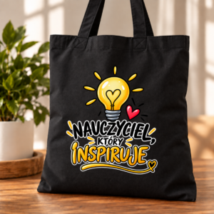 Torba Bawełniana Czarna Nauczyciel Który Inspiruje