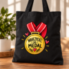 Torba Bawełniana Czarna Nauczyciel na Medal