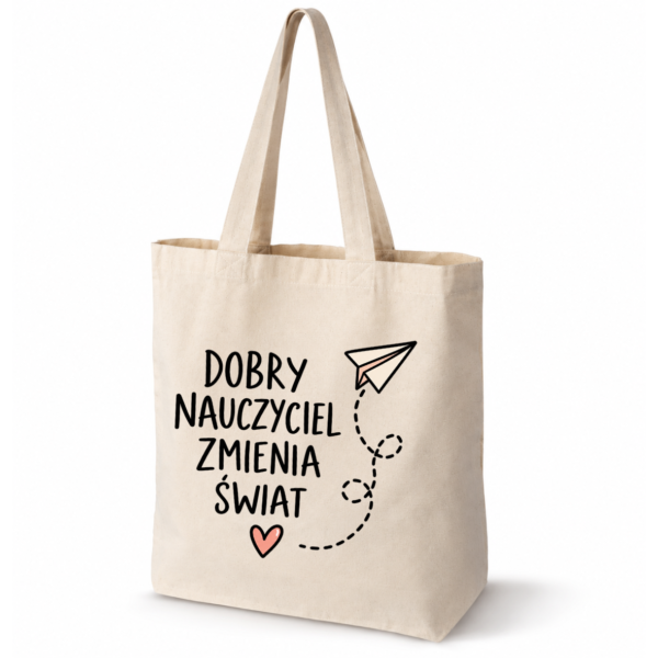 Torba Bawełniana Dobry Nauczyciel Zmienia Świat