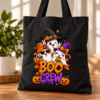 Torba Bawełniana Czarna Halloween Boo Crew Duszki Dynie